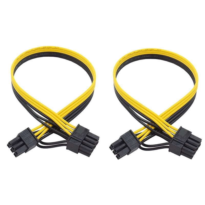 18AWG 6 Pin Male To 8 Pin (6+2) Male Pcie Adapter Power Cable PCI Express Extension Cable 52Cm For PSU GPU