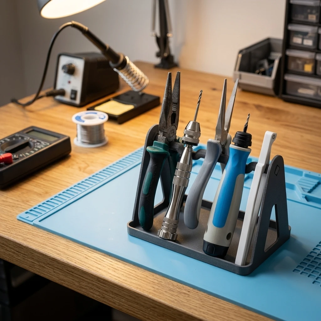3D Printed Pliers Storage Rack Multi Slot Hand Tool Organizer Desktop Workbench Screwdriver Holder