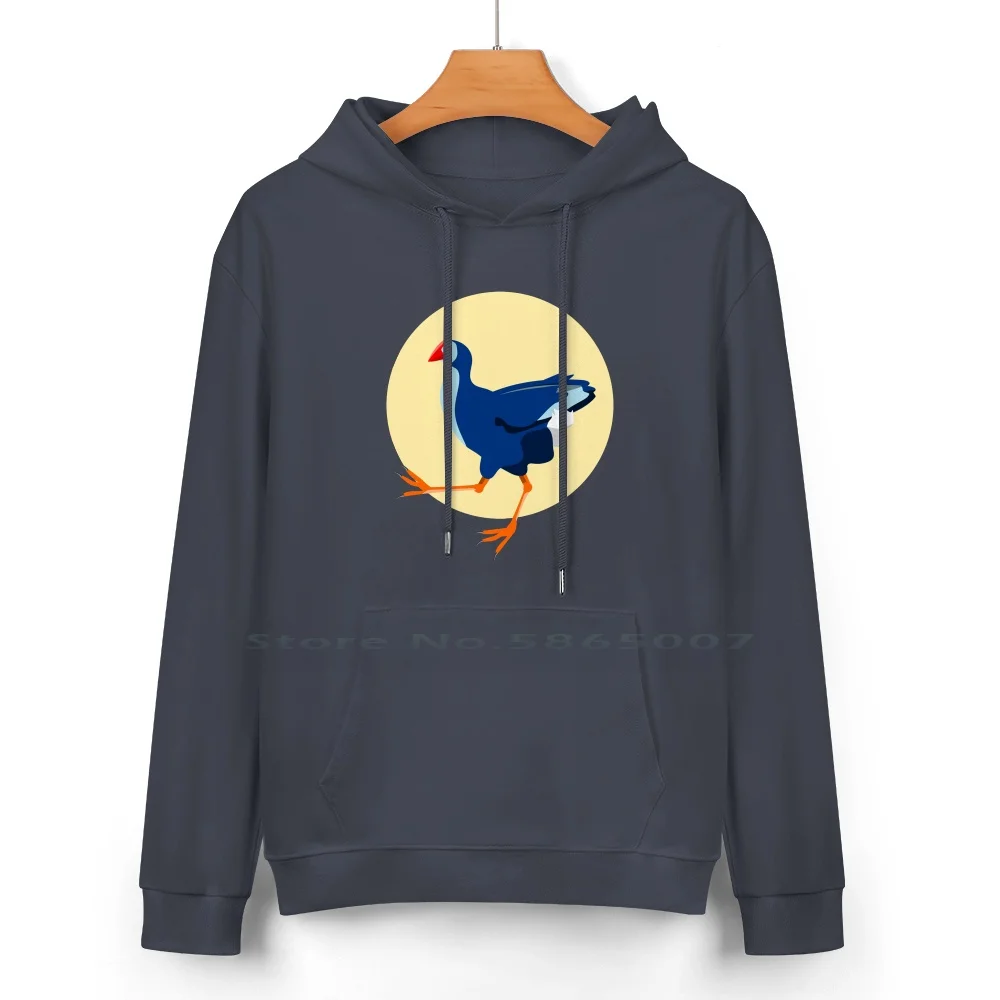 Pukeko Pure Cotton Hoodie Sweater 24 Colors Pukeko Nz Birds New Zealand Birds Australian Birds Swamp Hen Cute Bird Vector Bird