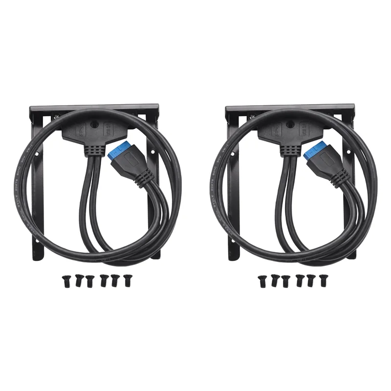 

2X USB 3.0 Front Panel Hub 2 Port Expansion Bay 20 Pin To USB3.0 Bracket Cable For Computer PC-Y18A