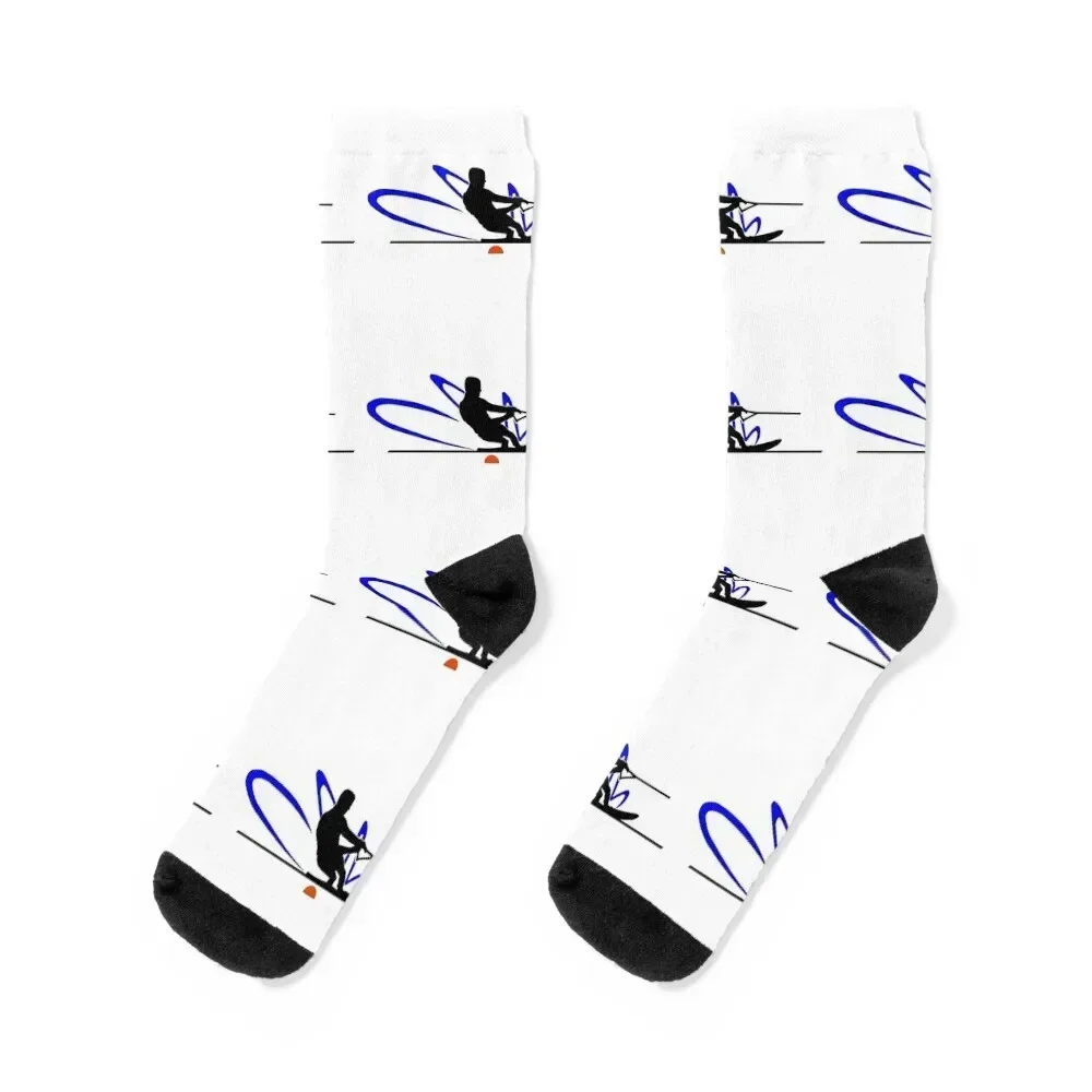 

Water Ski Slalom Skier Socks colored basketball Socks Male Women's