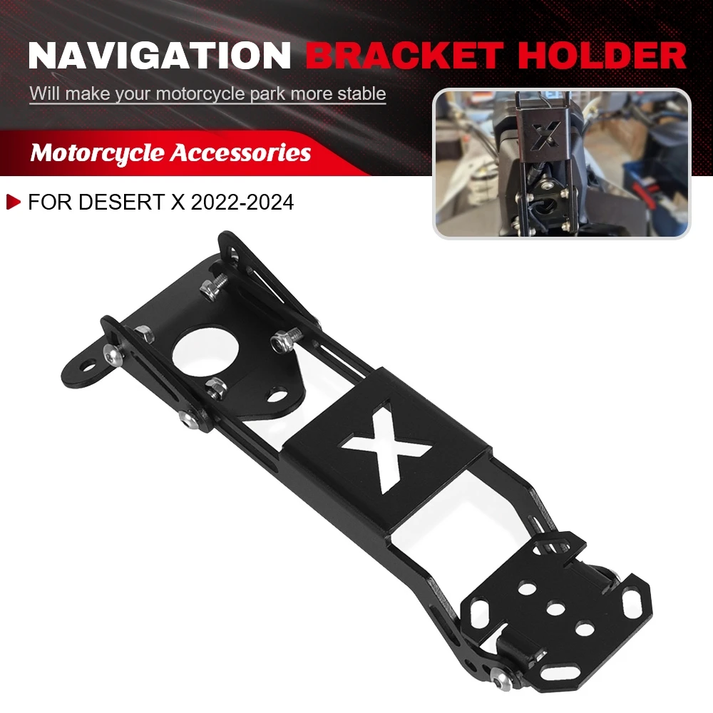 

Motorcycle Aluminium Navigation GPS Support Mount Bracket Holder For Ducati Desert X 2022-2023 2024 Utility And GPS NAV Mount