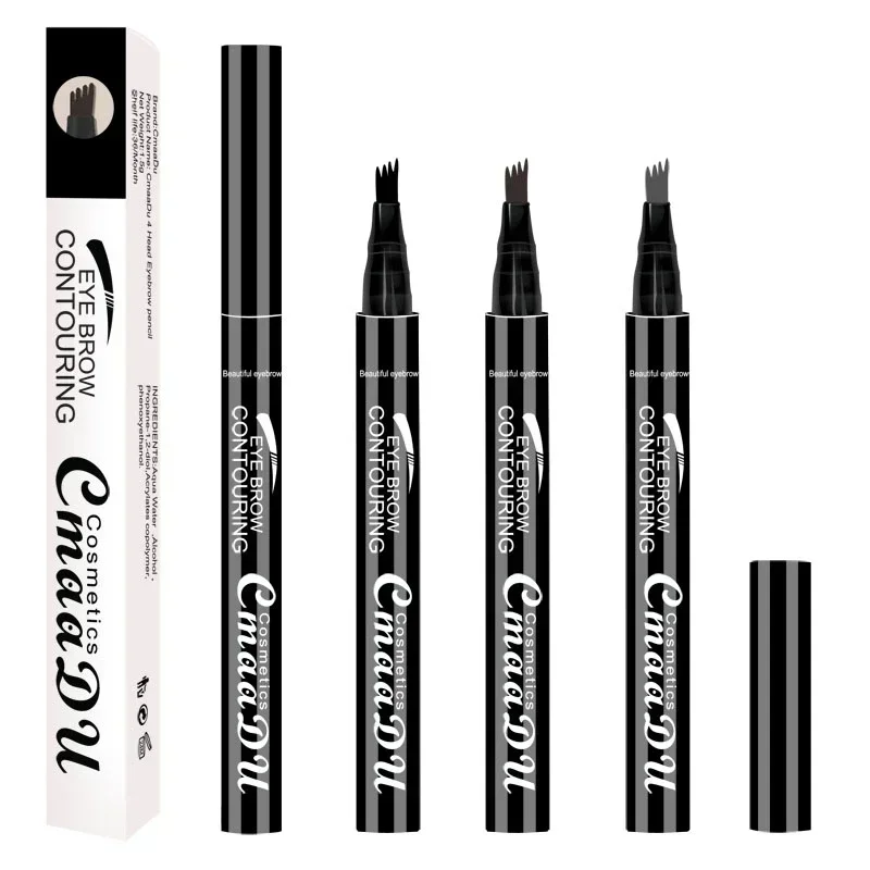 1 PC Microblading Tattoo Eyebrow Pencil Waterproof Fork Tip Eyebrow Liquid Eyebrow Pen Shades Eye Pencil Charm Makeup Cosmetics