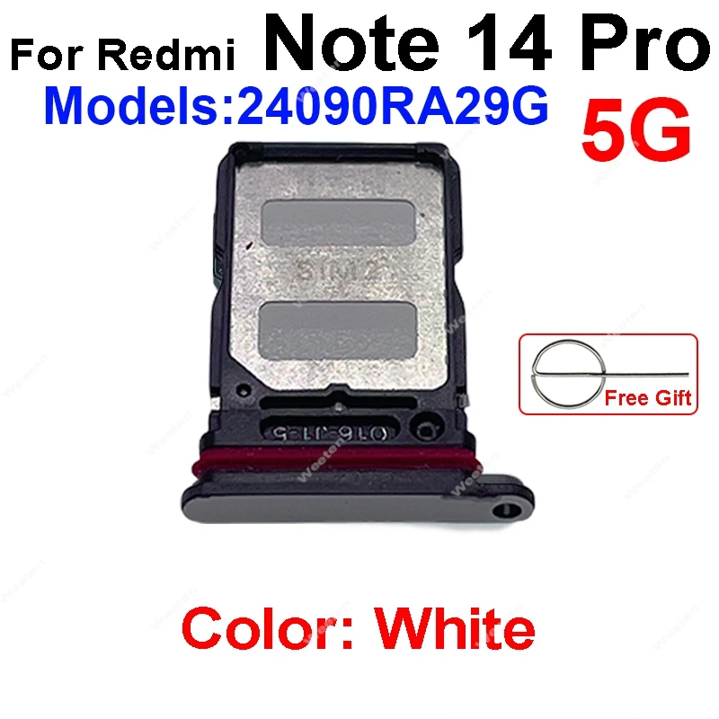 Sim Card Tray Adapter For Xiaomi Redmi Note 14  Note 14 Pro 4G 5G Note 14 Pro+ Plus SIM Card Holder Card Reader Connector Parts  image 6