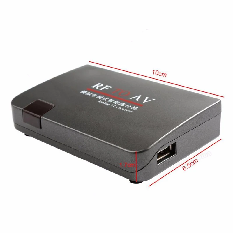 Ricevitore RF a AV ricevitore TV via cavo analogico stazione convertitore Vedio-selettore senza limitazione di posizione con telecomando