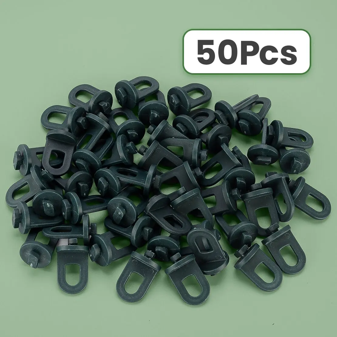 NEW 50pcs Plastic Greenhouse Plant Twist Clips Holder Accessories Hanger Climbing Aid Set