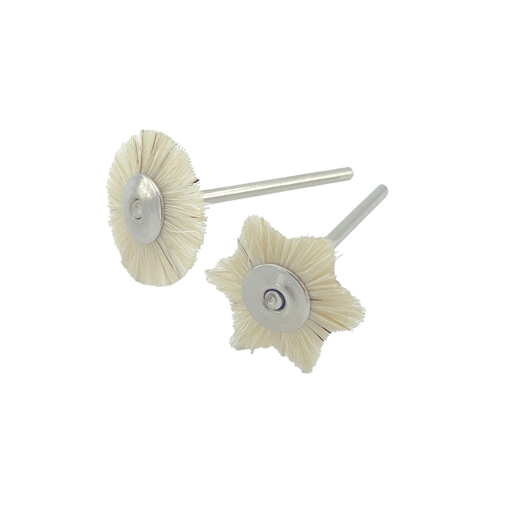 10Pcs/Bag 2.35mm Dental Laboratory Polishing Prophy Brush Wheel Rotary Tools Low Speed HP Shank Wool Goat Cotton Black Buffing view 5