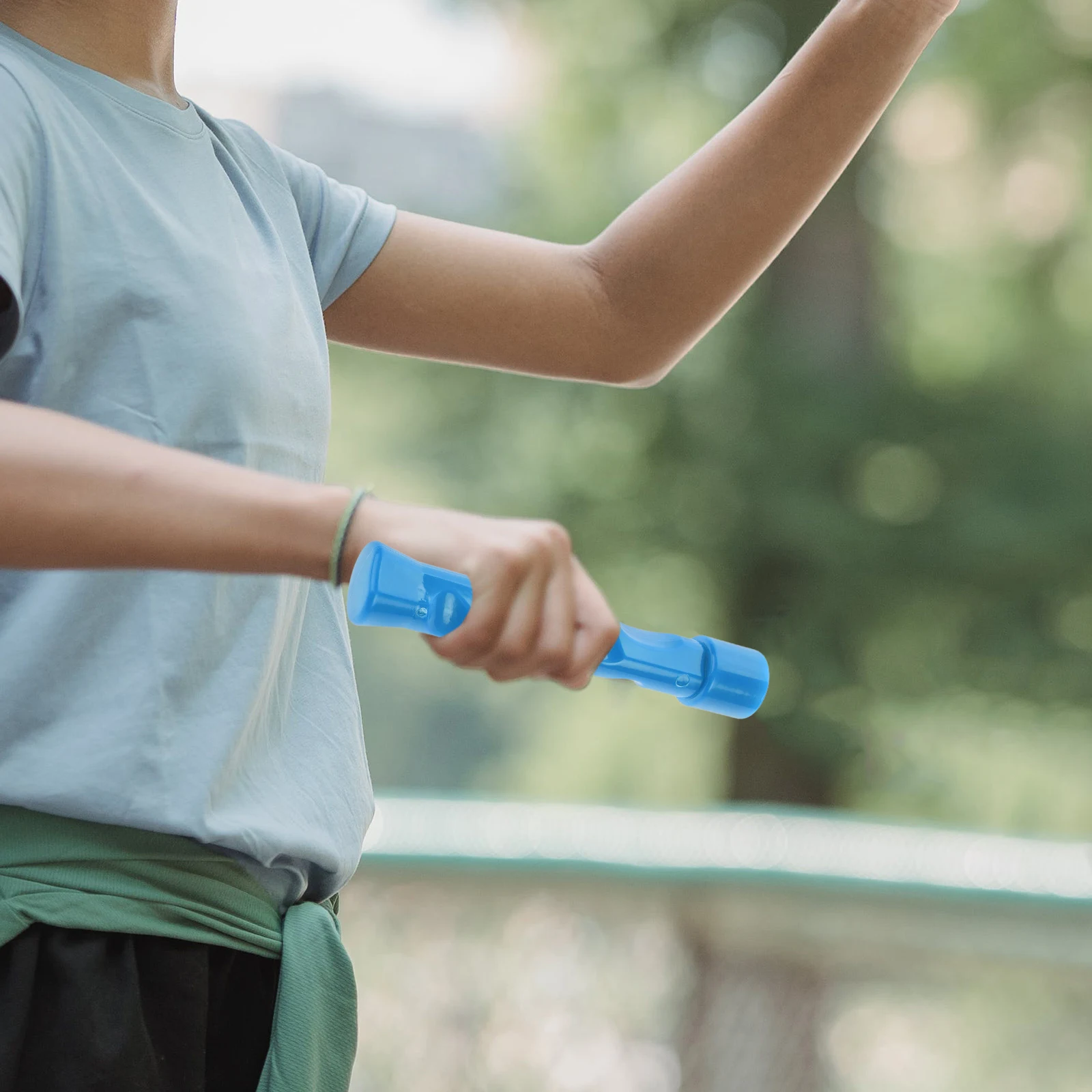 

Badminton Training Tool Sky-Blue Abs Racket Cover Swing Trainer For Grip Posture Beginner To Pro Rebound Practice