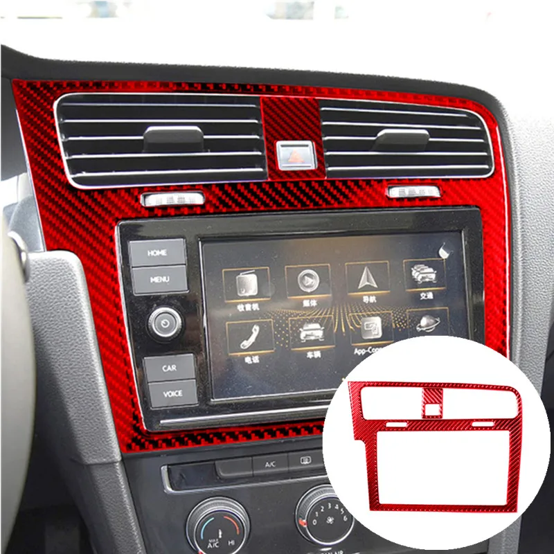 Car Interior Decoration Protection Carbon Fiber Red Sticker For Volkswagen VW Golf 7 GTI MK7 2014-2019 Styling Accessories