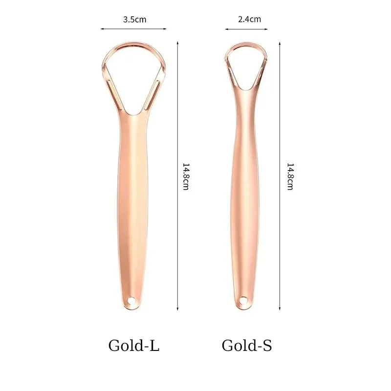 Halitosis Tongue Coating Tongue Scraper Stainless Steel Cleaning Remover Tongue Coated Brush Scraping Tongue Oral Hygiene Tools