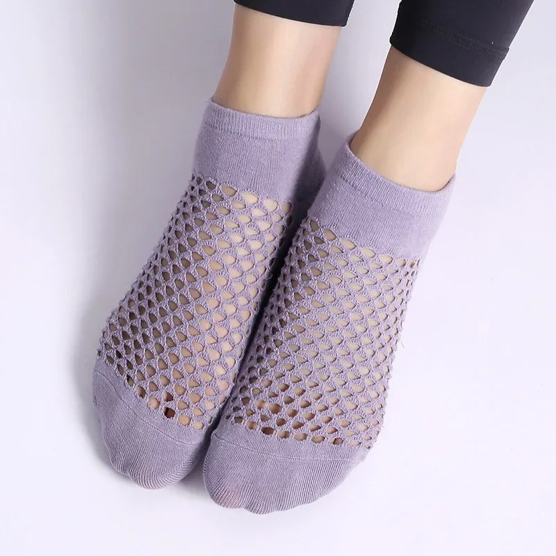 Chaussettes de yoga fines en coton, respirantes, courtes, avec sangle croisée, pour intérieur, fitness, pilates, danse, entraînement, sport