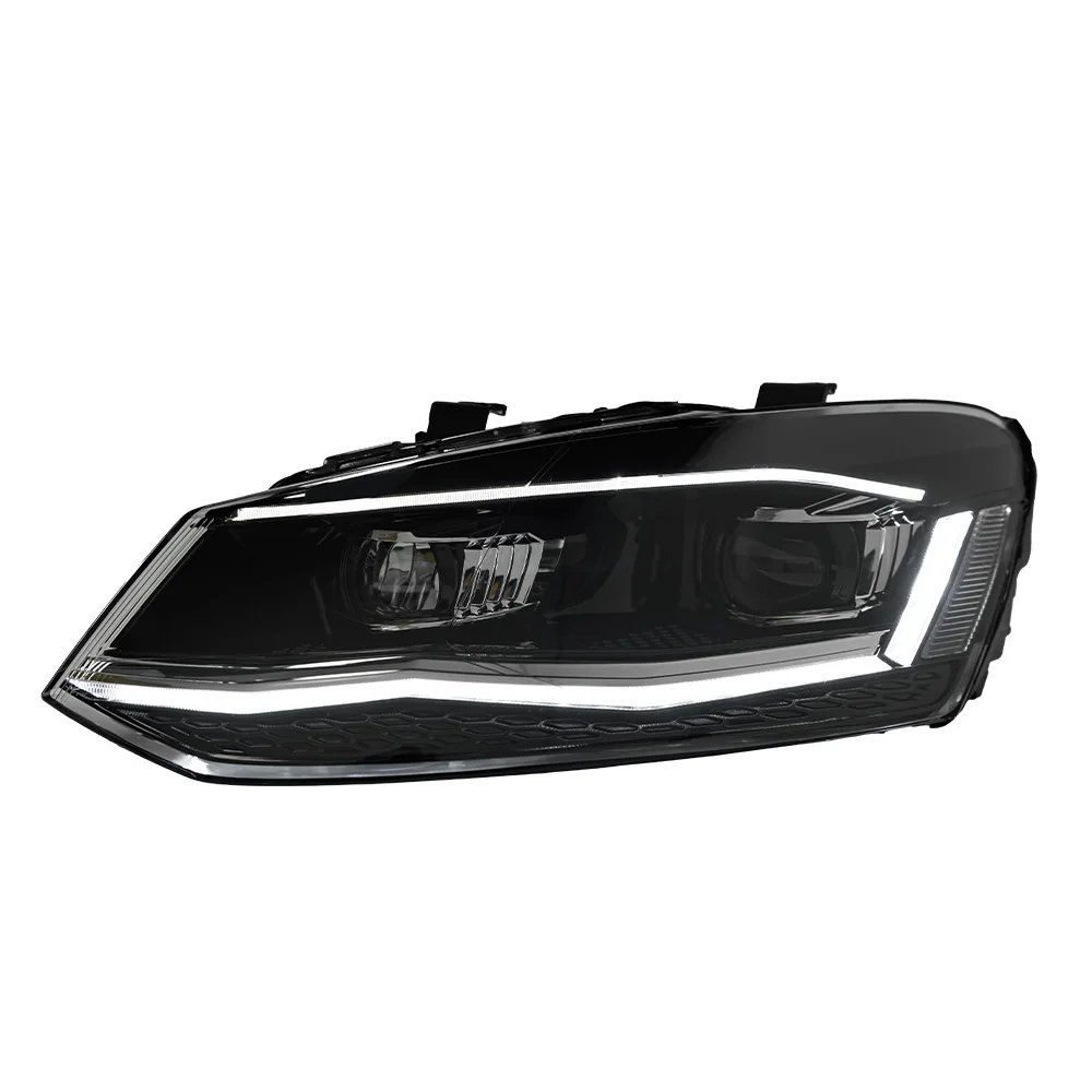 Car Lights For VW Polo Headlight Projector Lens 2010-2017 Vento Dynamic Signal Head Lamp LED Headlights Drl Automotive Accessory