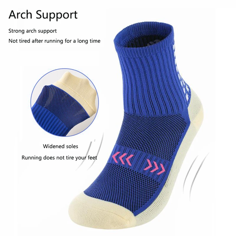 Anti-slip Football Socks Non-slip Soccer Basketball Tennis Outdoor Sport Socks Grip Cycling Riding Men Socks