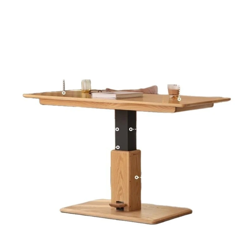 Mobile coffee table foldable lifting Italian minimalist creative multi-functional living room rock slab trolley sofa side table