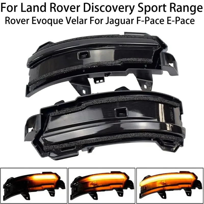 For Jaguar F-Pace/E-Pace/Land Rover Discovery Sport/Range Rover Evoque LED Dynamic Turn Signal Light Flowing Blinker Indicator