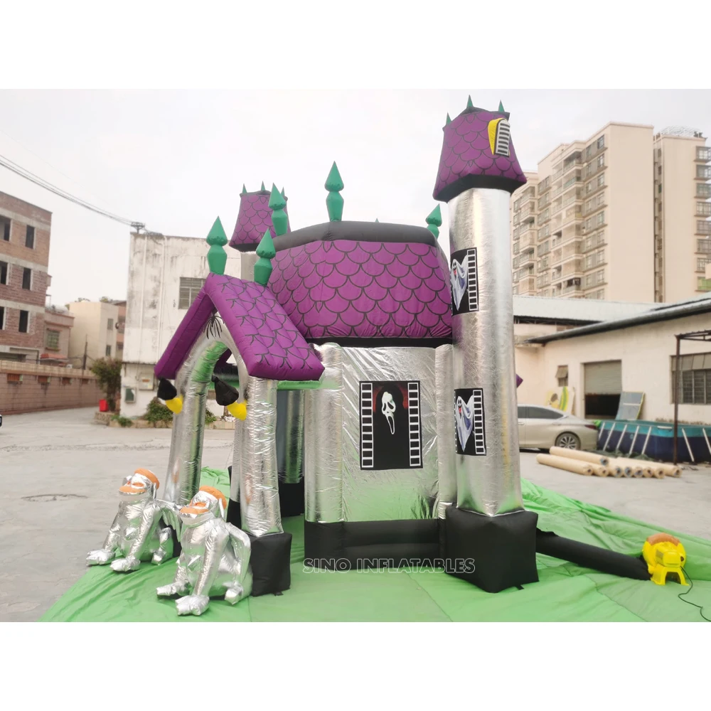 17x13 Halloween Big Inflatables Haunted House Skeletons and Ghost for All Saints Day celebrations From China Inflatable Factory