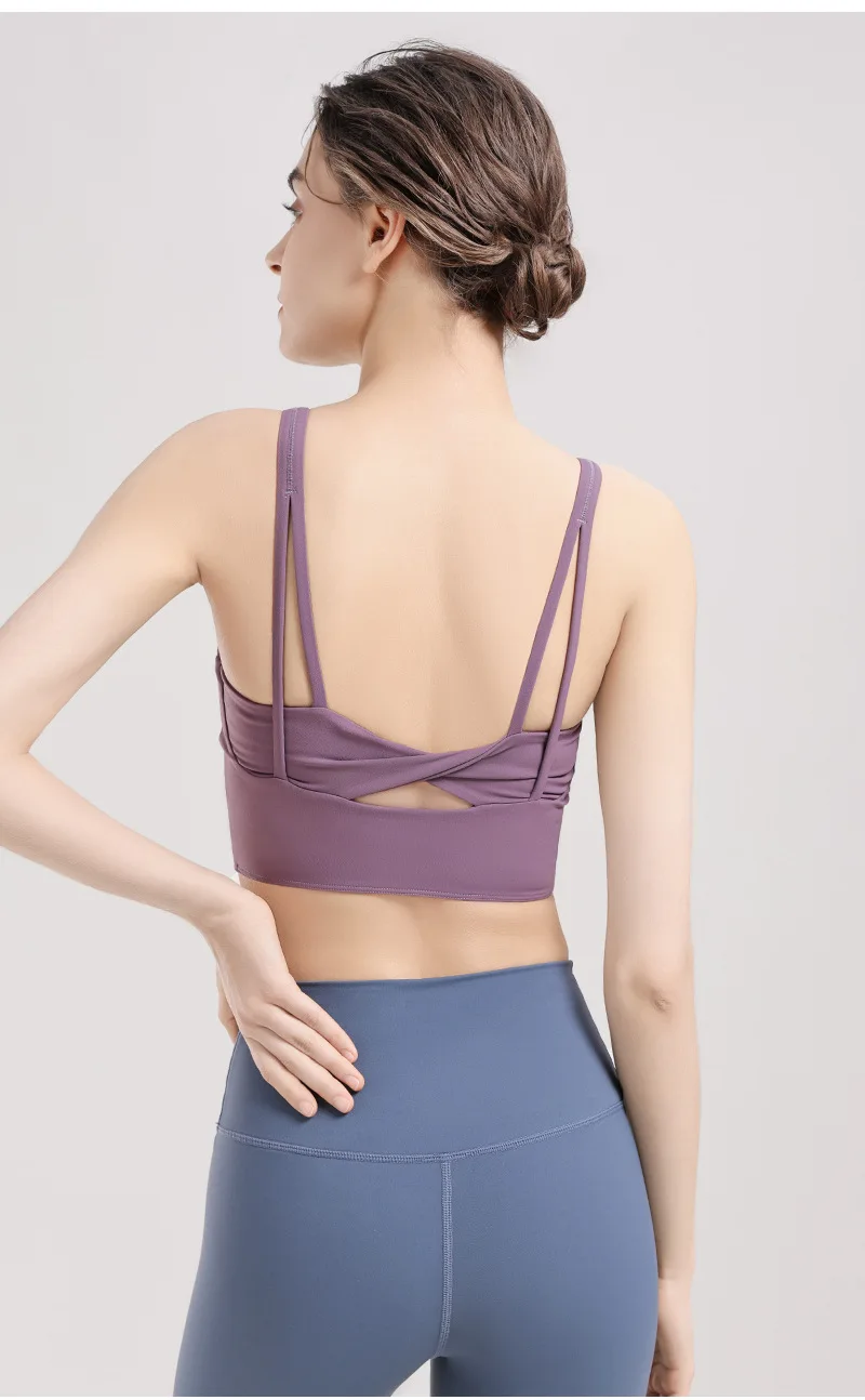 Sujetador deportivo sin costuras para mujer, Push Up, Yoga, Fitness, gimnasio, entrenamiento, espalda descubierta, camiseta sin mangas de alta elasticidad, correr al aire libre, camisetas ajustadas transpirables