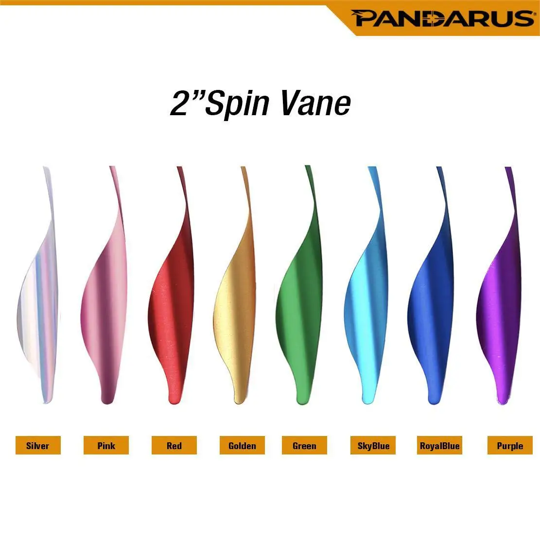 50pcs 1.75/2inches PANDARUS Spiral Arrow Vanes Spinning vanes X10 Carbon Rocket shaft Archery Accessories