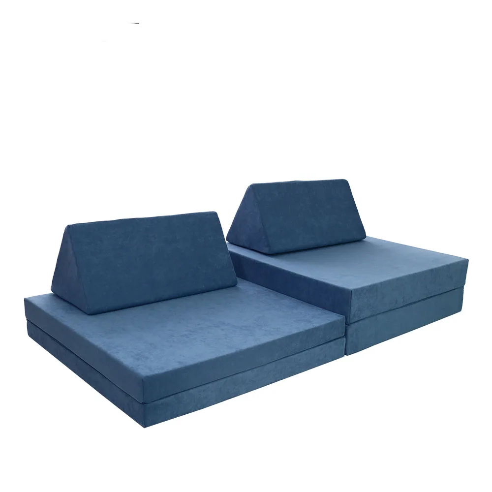 Velvet Sectional Couch Folding  Bed Kids Play Couches Living Room Furniture Sofa Set Leather Kid