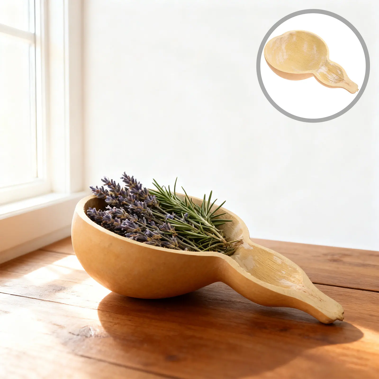 Natural Gourd Bowl Large Rustic Handcrafted Decorative Prayer Bowl for Rituals Yoga Centerpiece Herb Storage Decoration