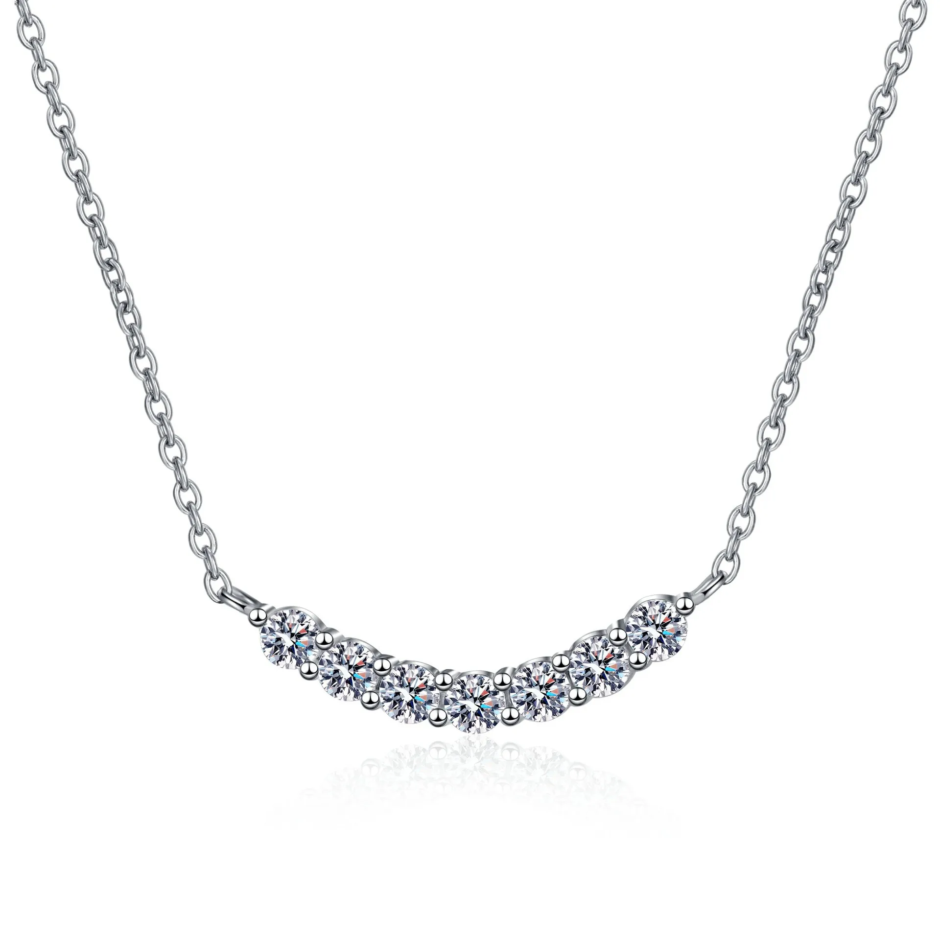 s925-sterling-silver-moissanite-necklace-with-smile-and-chain-arrangement-birthday-gift