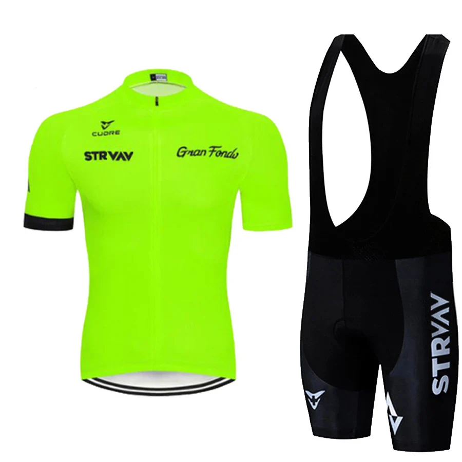 

2022 NEW STRVAV Summer Cycling Jersey Set Maillot Ropa Ciclismo Cycling Bicycle Clothing MTB Bike Clothes Uniform Man Suit