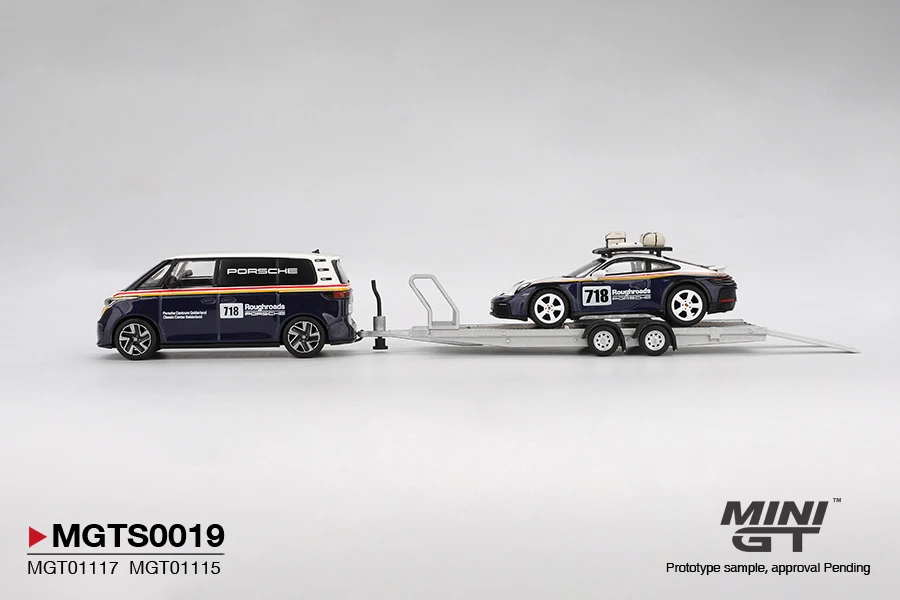 MINIGT 1/64 Porsche 911 Dakar #718 / Volkswagen ID. Buzz MGTS0019