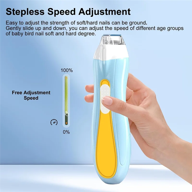 ماكينة تشذيب أظافر SHGO-Bird مع ضوء LED، مطحنة منقار كهربائية تتميز بـ 6 إعدادات قابلة للتعديل للسرعة وحجر طحن بديل