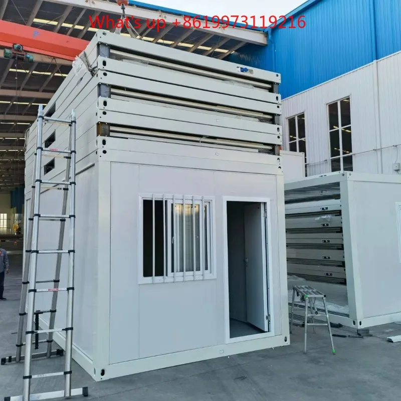2026 Modern Breathable Thickened Sandwich Panel Foldable Prefab Insulated Container House 20ft Easy Folding for Room Kitchen