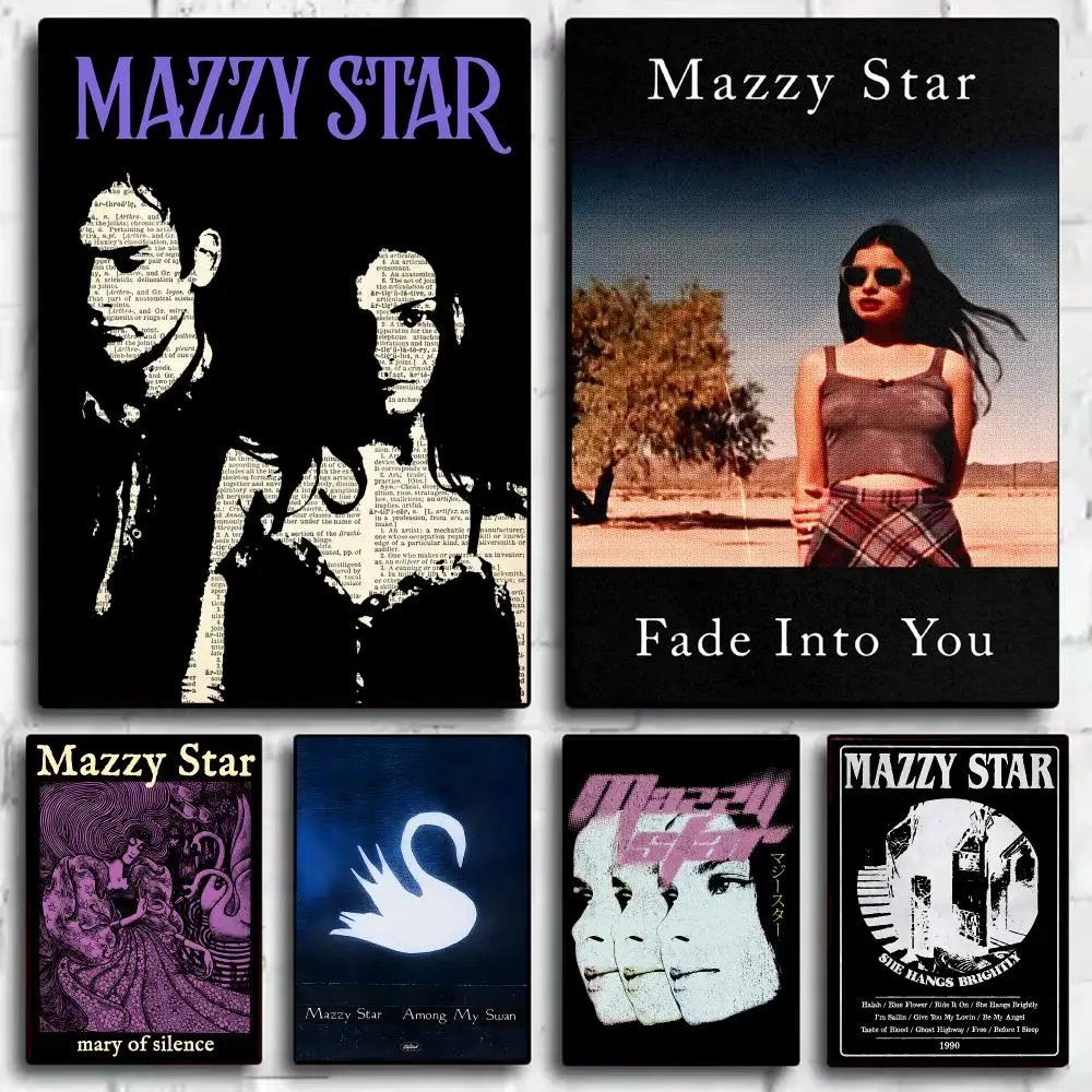 Rock Band Album M-Mazzy Star Poster Decorative Wall Art Sticker Mural Print for Bedroom Living Room Hallway Home Decor Gift