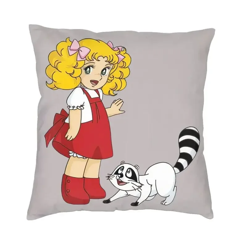 Anime Candy Candy Terry Snow Pillow Decor Home Luxury cuscini Manga retrò giapponesi per divano federa quadrata