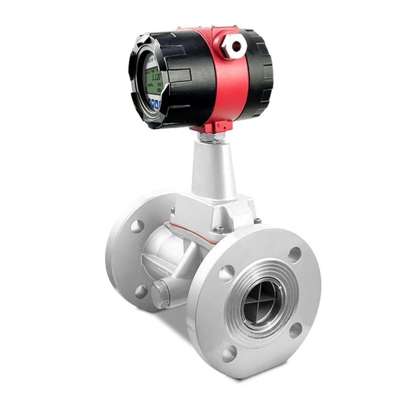 Vortex Flowmeter Natural Gas Flow Meter O2 CO2 Methane Nitrogen 4-20mA RS485 Digital Air Flow Meter