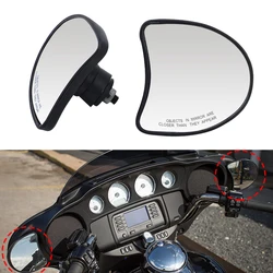 Espejo retrovisor para motocicleta, montaje de carenado lateral trasero para Harley Touring Street Glide FLHX Electra Glide FLHT FLHTK FLHTCU 96-13