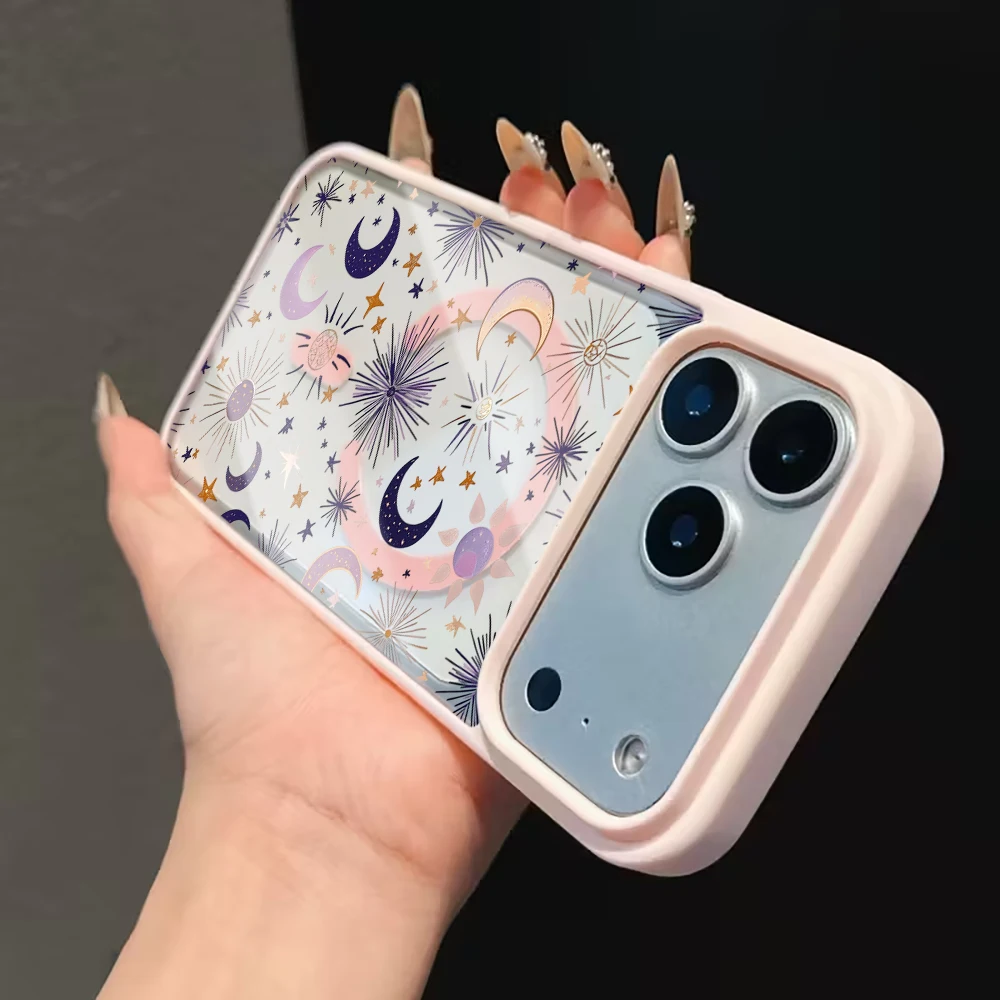 Stars Moon Y2K Transparente Hülle für Magsafe iPhone 16 15 Pro Max 17 15 14 11 13 12 ProMax Plus Hüllen Kabelloses Laden TPU Drop Fundas – Detail 12
