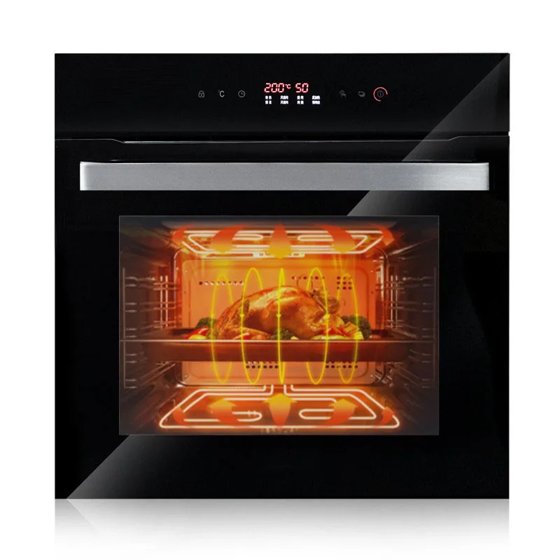 

Embedded Electric Oven Household Intelligence Oven Steamer Kitchen Machine Black Enamel Horno Single Smart Oven