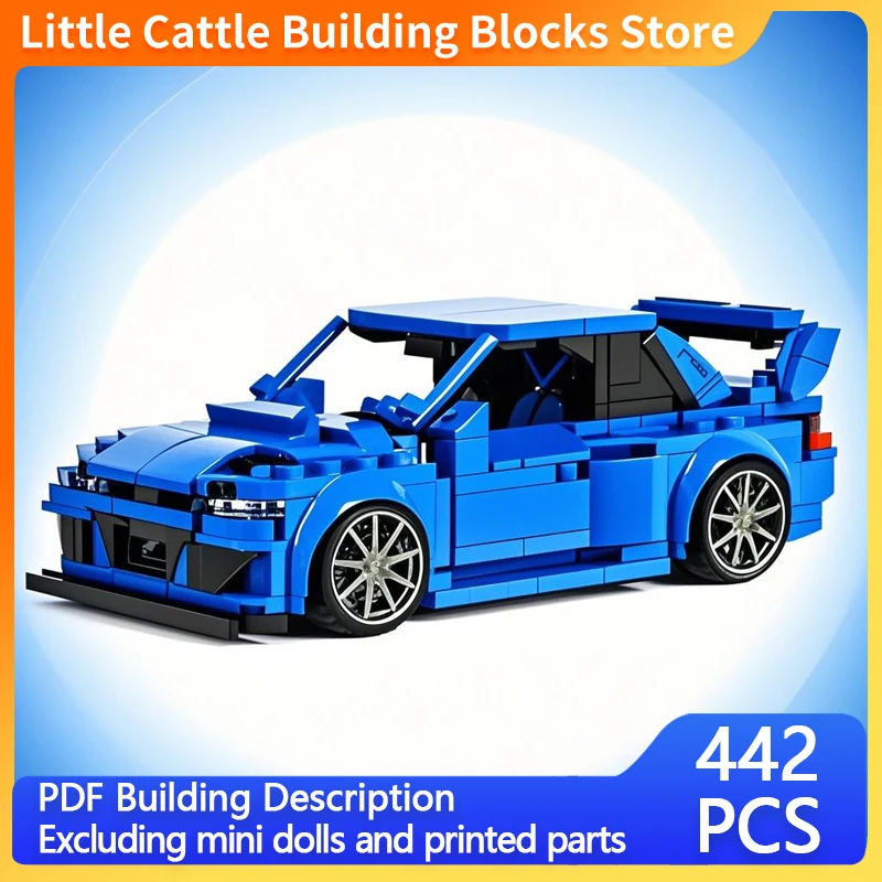 Speed Hypercar Model MOC Building Bricks Rally Racing Impreza 22B STi Modular Technolog Gifts Holiday Assemble Children Toy Suit