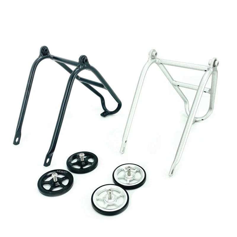 Use For Brompton Bike Mini Rear Rack Q-Type Aluminum Alloy Rear Luggage Carrier and Easywheel Folding Bike Part