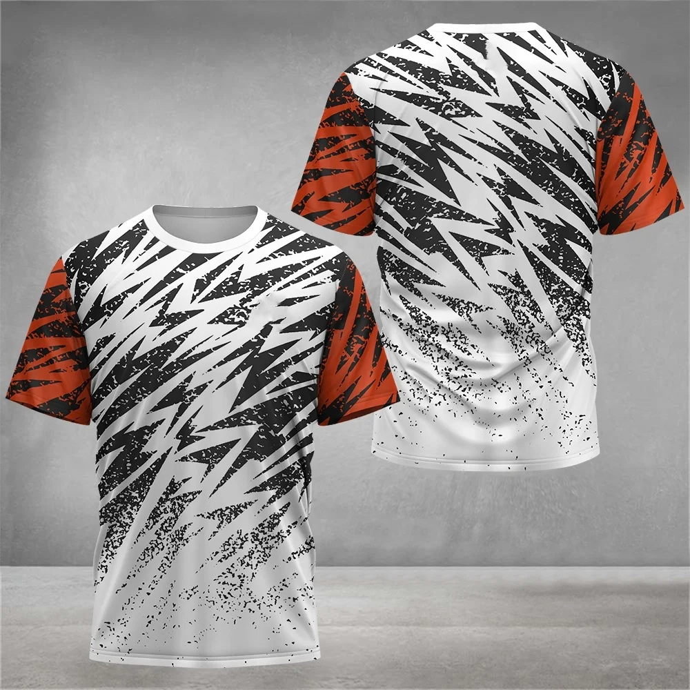 Gym Tennis Sports Men's T Shirt Casual O-Neck Loose Short Sleeve Fashion Badminton 3D Print T-Shirt Man Outdoor Sportswear Tops
