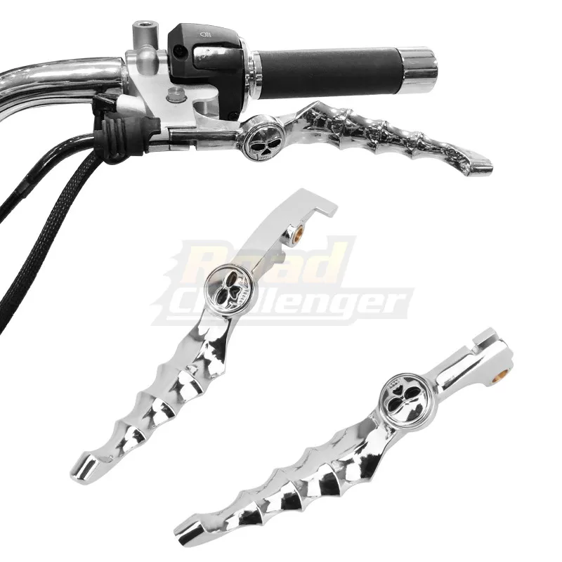 

Chrome Pair of Motorcycle Skull Brake Clutch Lever For LiFan V16 LF250-D LF250-E Motorbike Accessories