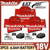 100% original makita 18V battery, makita 18V Tool Lithium Battery 6Ah 5Ah for makita DTW700 DDF487 DTD173 DGA404 HR140D DJV182🔋