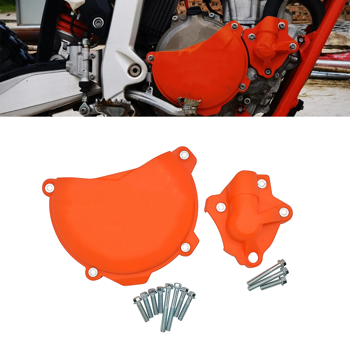 Motorcycle For KTM Water Pump Cover Clutch Cover Protection Cover Protector 250 350 SXF EXCF XCF XCFW FREERIDE 2011-2015 2016