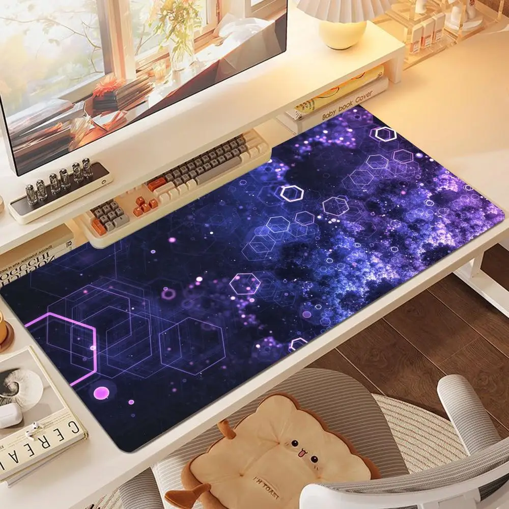 Sci Fi Glowing Network Table Mat Mousepad Large Size For Office Desktop Bedroom Learning Laptop Keyboard Accessories