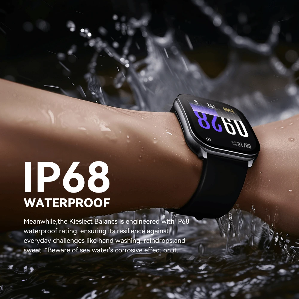 ساعة Kieslect الذكية للاتصال Balancs ساعة اليد بشاشة رقمية لتتبع اللياقة البدنية للرجال والنساء