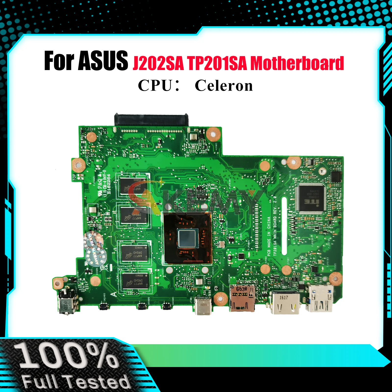 

Материнская плата TP201SA для ноутбука ASUS VivoBook Flip J202SA TP201SA TP201S, материнская плата для ноутбука с процессором Celeron, 100% тесты OK stk