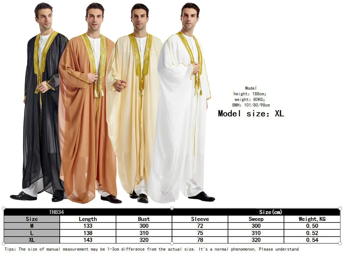 Musulmane Hombre Ramadan Abaya per abiti da preghiera uomo Kebaya aperto Kimono musulmano Abaya turchia arabo Islam Djellaba Homme Robe