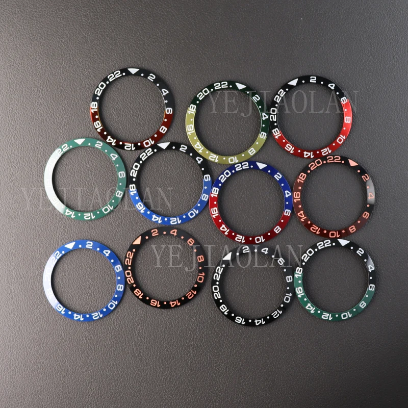 High Quality 38mm Ceramic Inlay Dual Color luxury Men's Watch Ring For 40mm Men's luxury Watch Accessories Fast Shipping