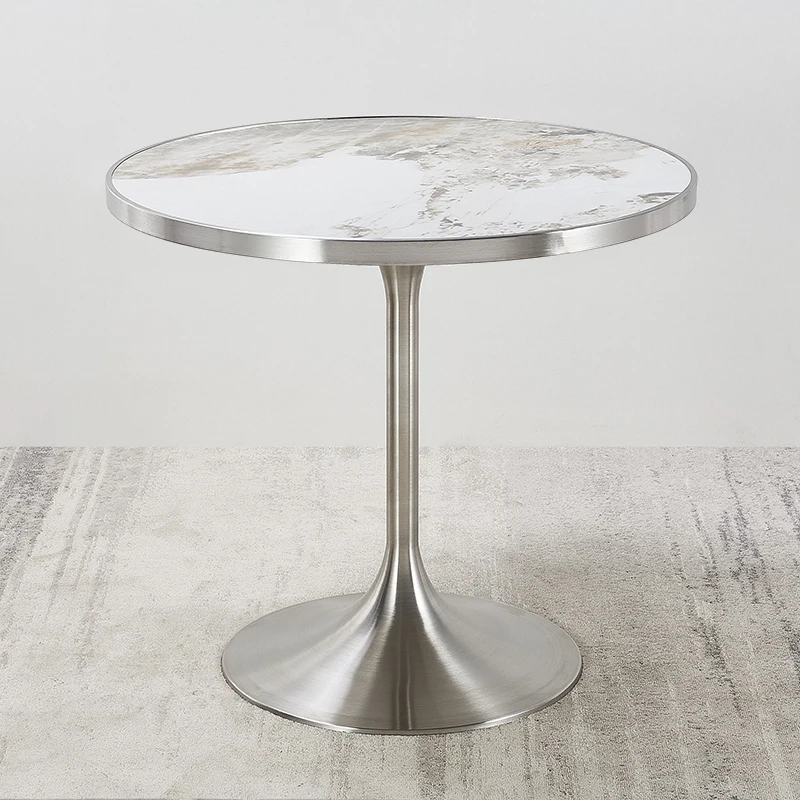 Minimalist Stainless Coffee Table White Dinning Diner Room Mini Table Steel Bed Side Modern Mesa Auxiliar Salon Nordic Furniture