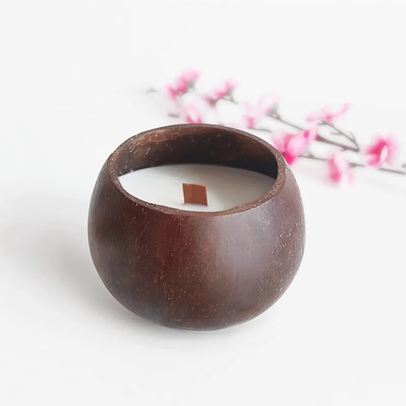 Natural Coconut Candle Bowl Retro Coconut Bowl Candle Maker