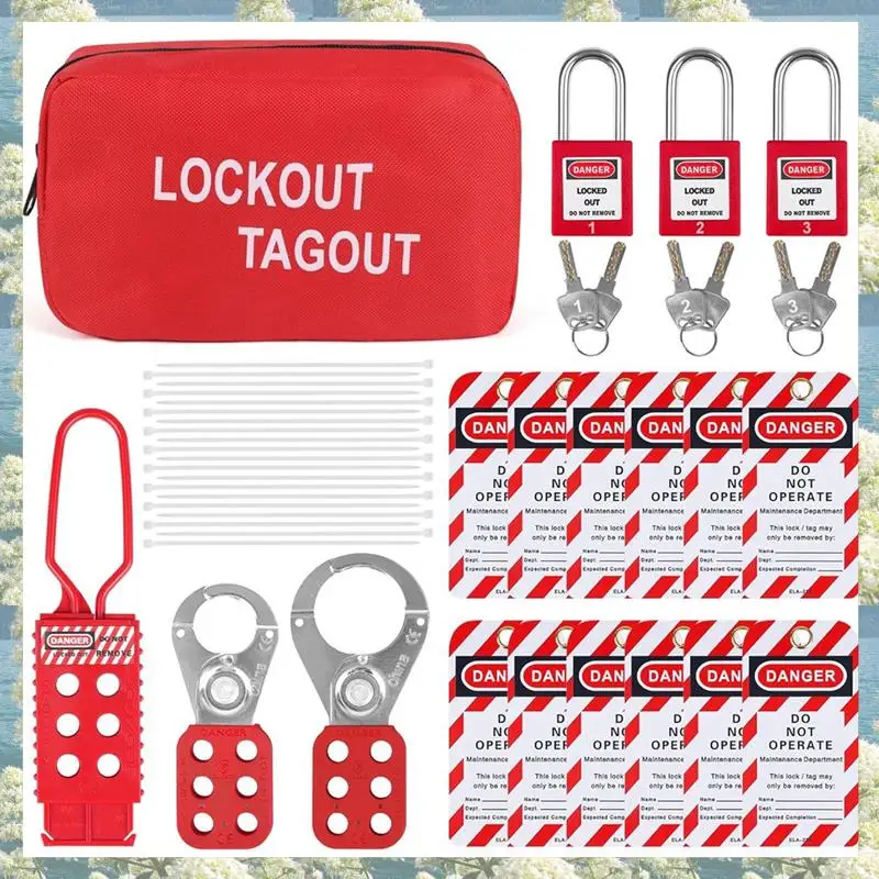 مجموعة Tagout الجديدة للقفل الكهربائي، أدوات قفل المجموعة الكهربائية، قفل الأدوات الصناعية 2 مفتاح لكل قفل لحماية المصنع الآمن