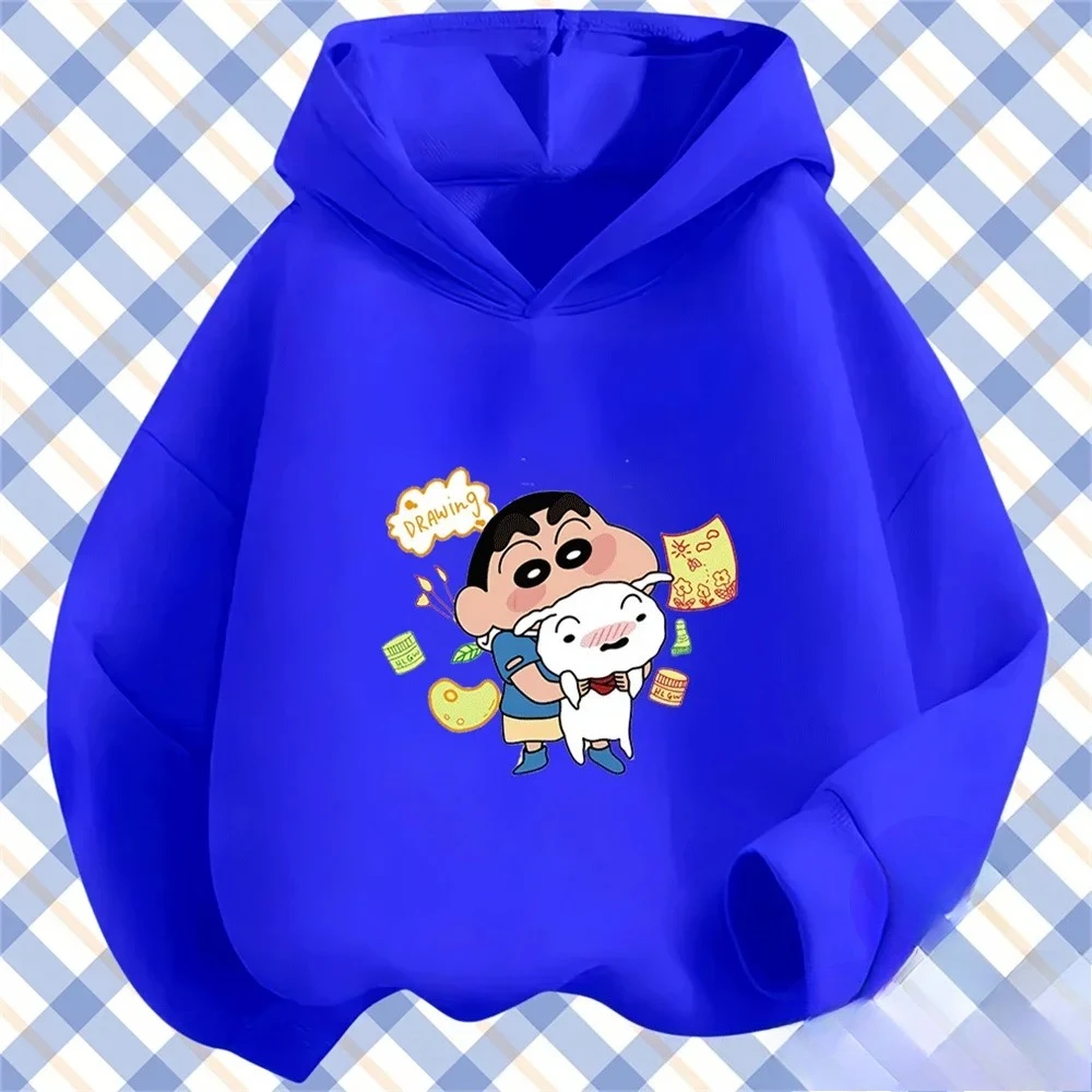 في عام 2025، ملابس أطفال مطبوعة من Crayon Shin-chan Harajuku الأكثر مبيعًا، أزياء شارع الخريف، سترة رياضية للأولاد